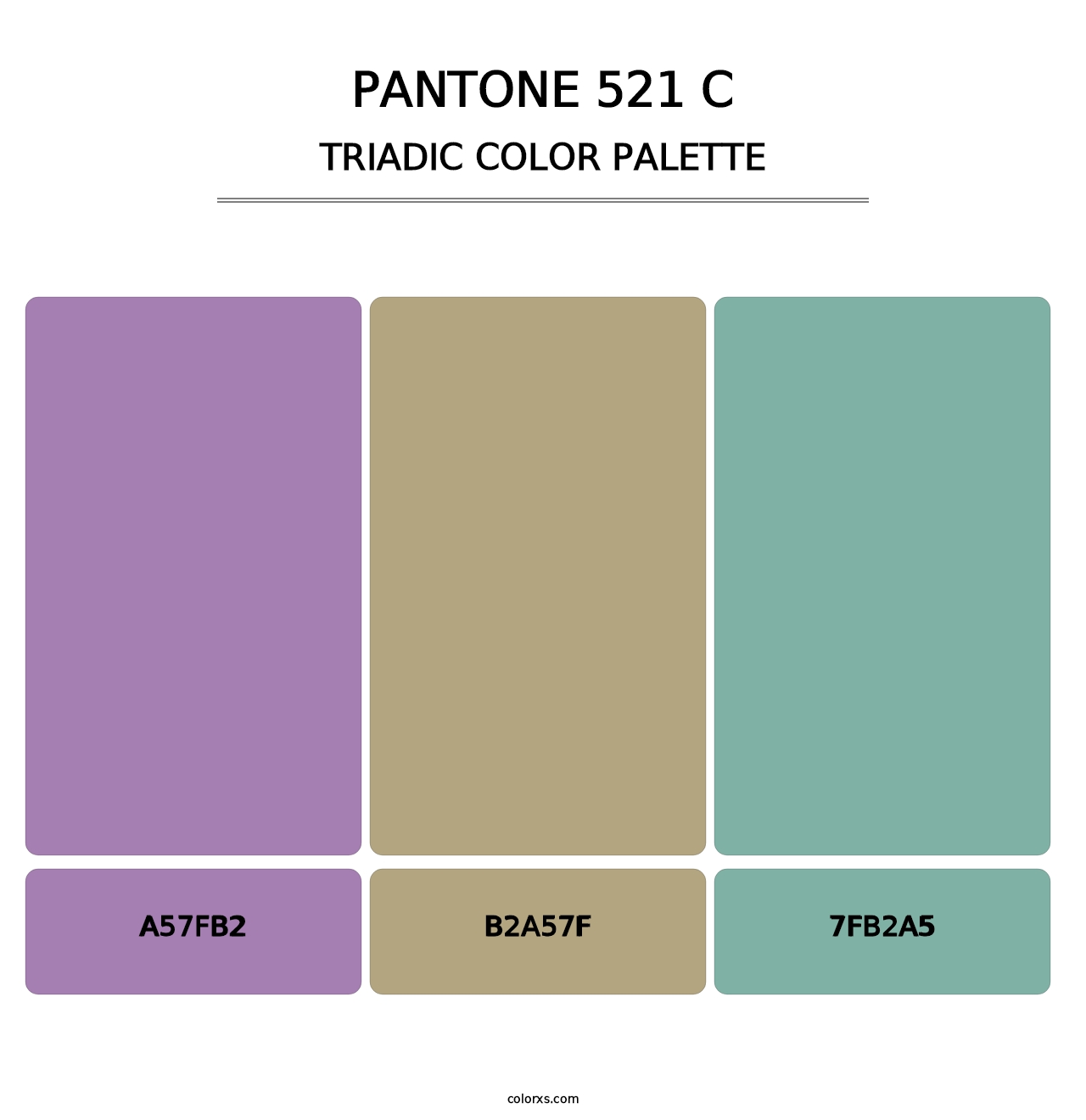PANTONE 521 C - Triadic Color Palette