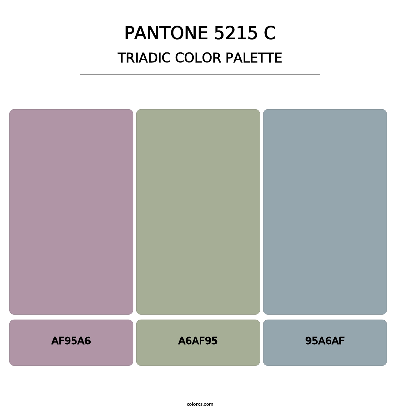 PANTONE 5215 C - Triadic Color Palette