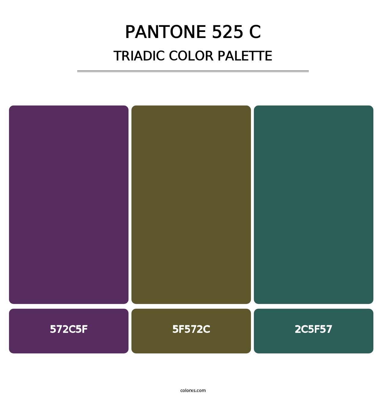 PANTONE 525 C - Triadic Color Palette
