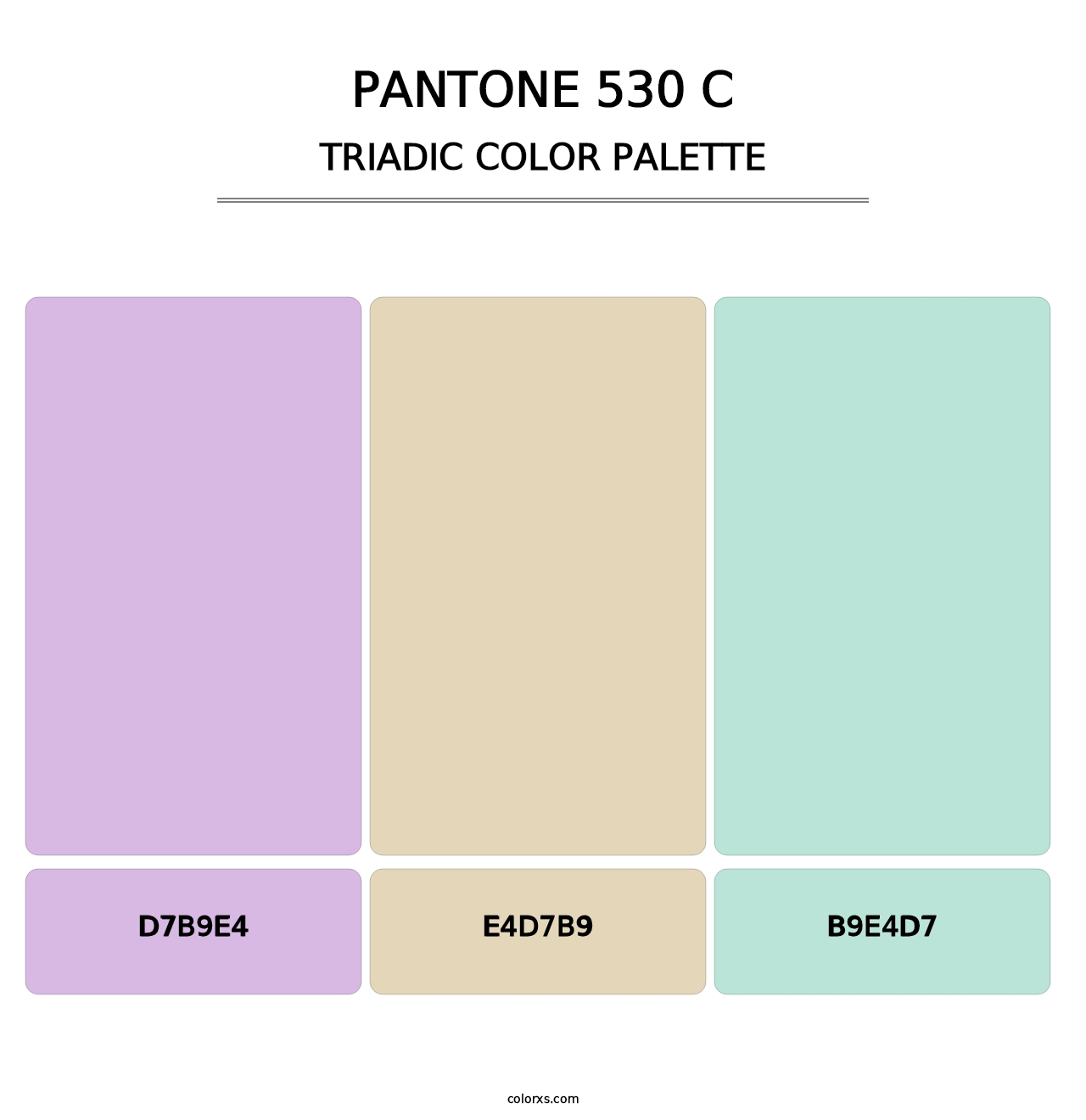 PANTONE 530 C - Triadic Color Palette
