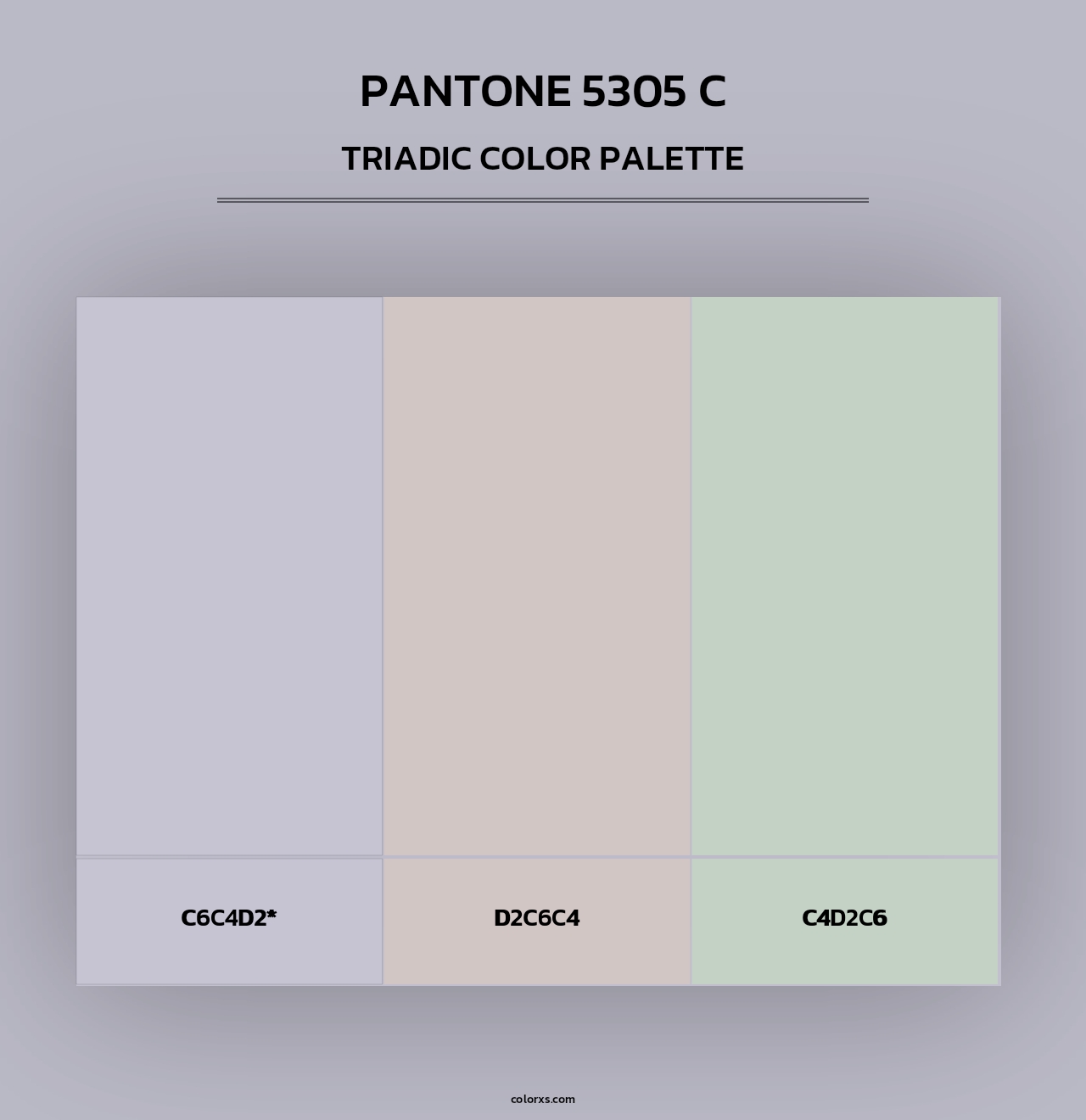 PANTONE 5305 C - Triadic Color Palette