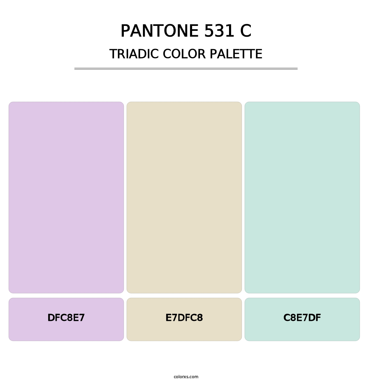 PANTONE 531 C - Triadic Color Palette