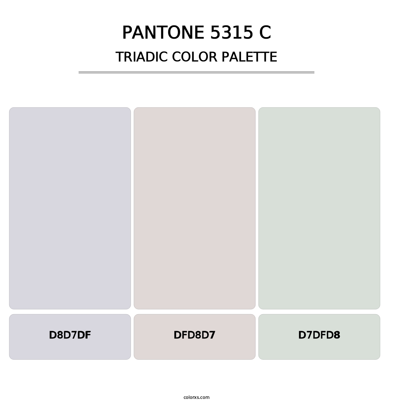 PANTONE 5315 C - Triadic Color Palette