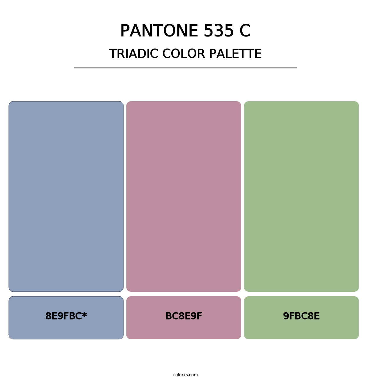 PANTONE 535 C - Triadic Color Palette