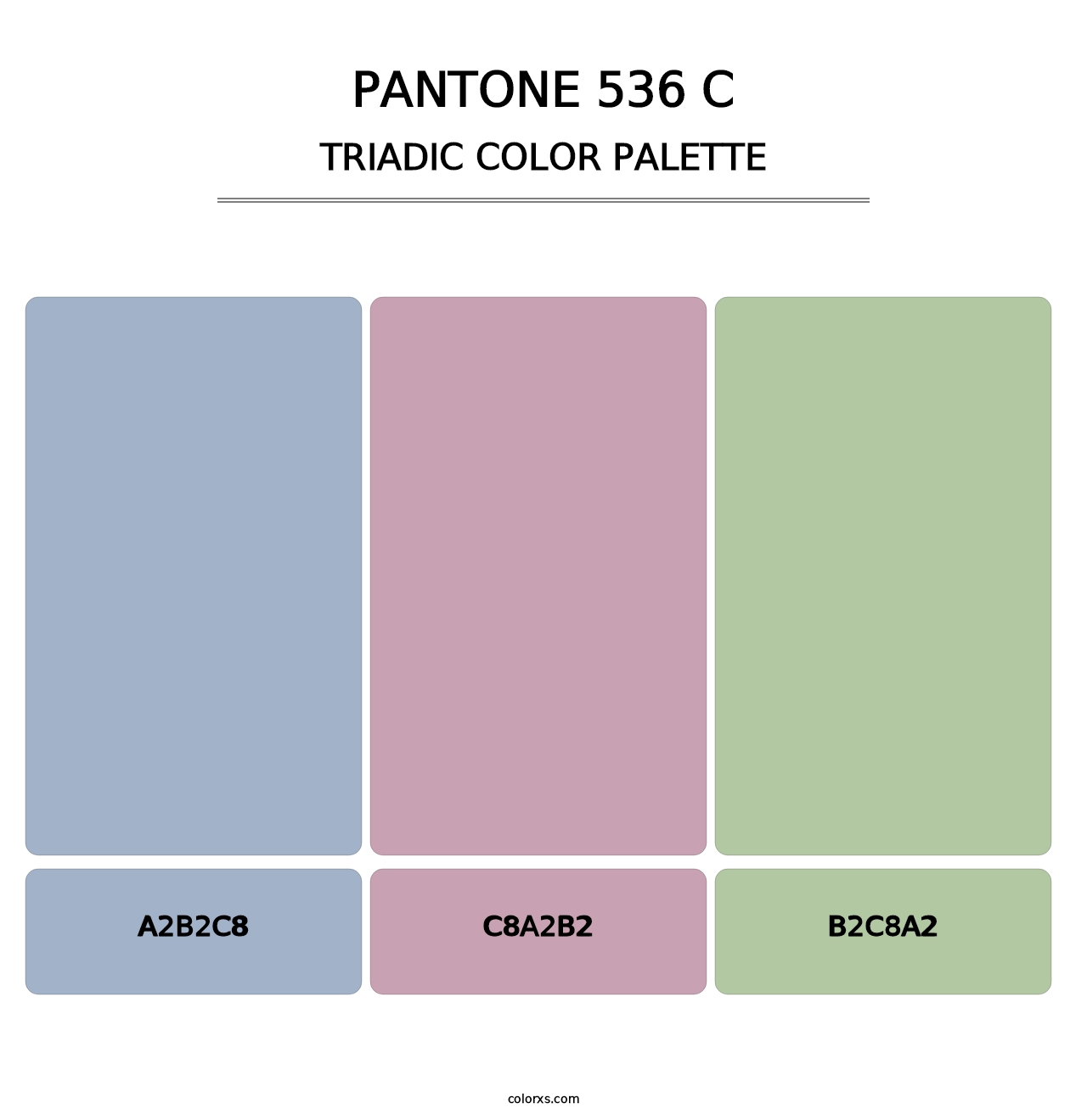 PANTONE 536 C - Triadic Color Palette