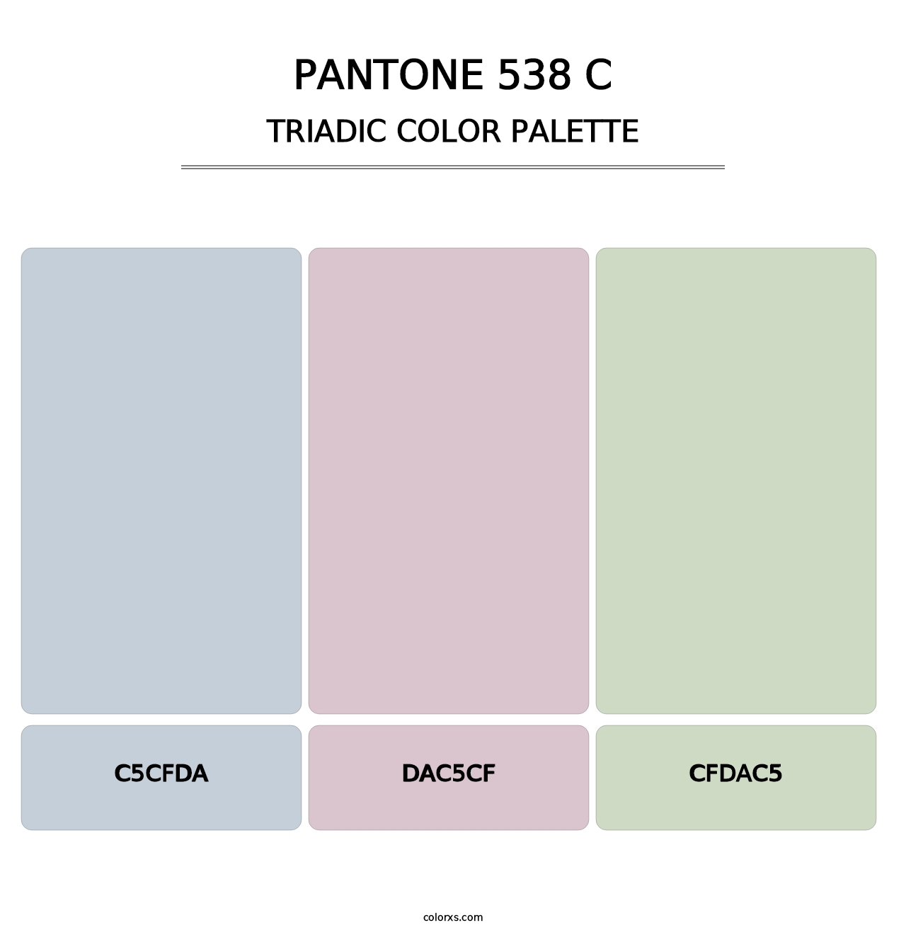 PANTONE 538 C - Triadic Color Palette