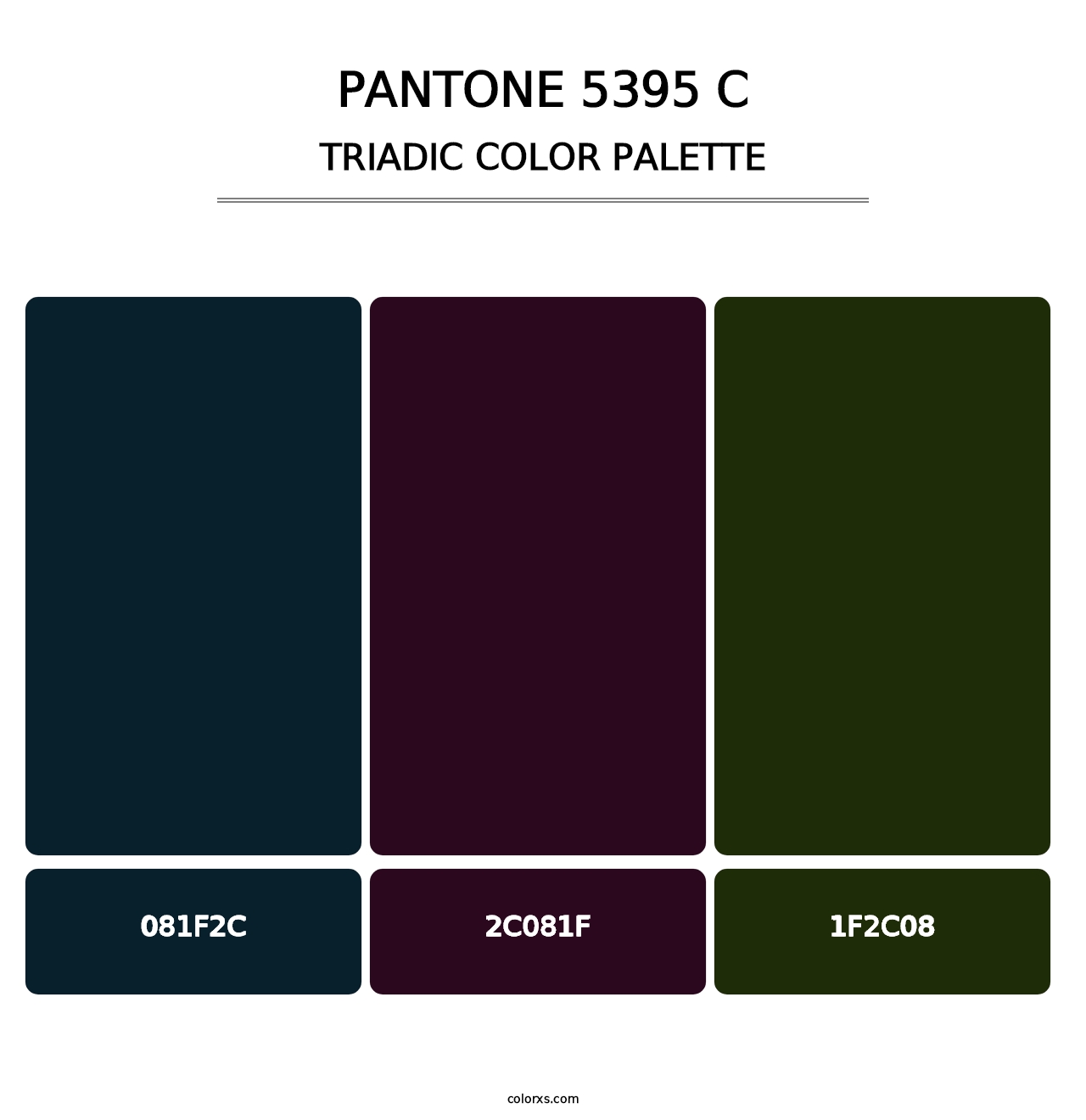 PANTONE 5395 C - Triadic Color Palette