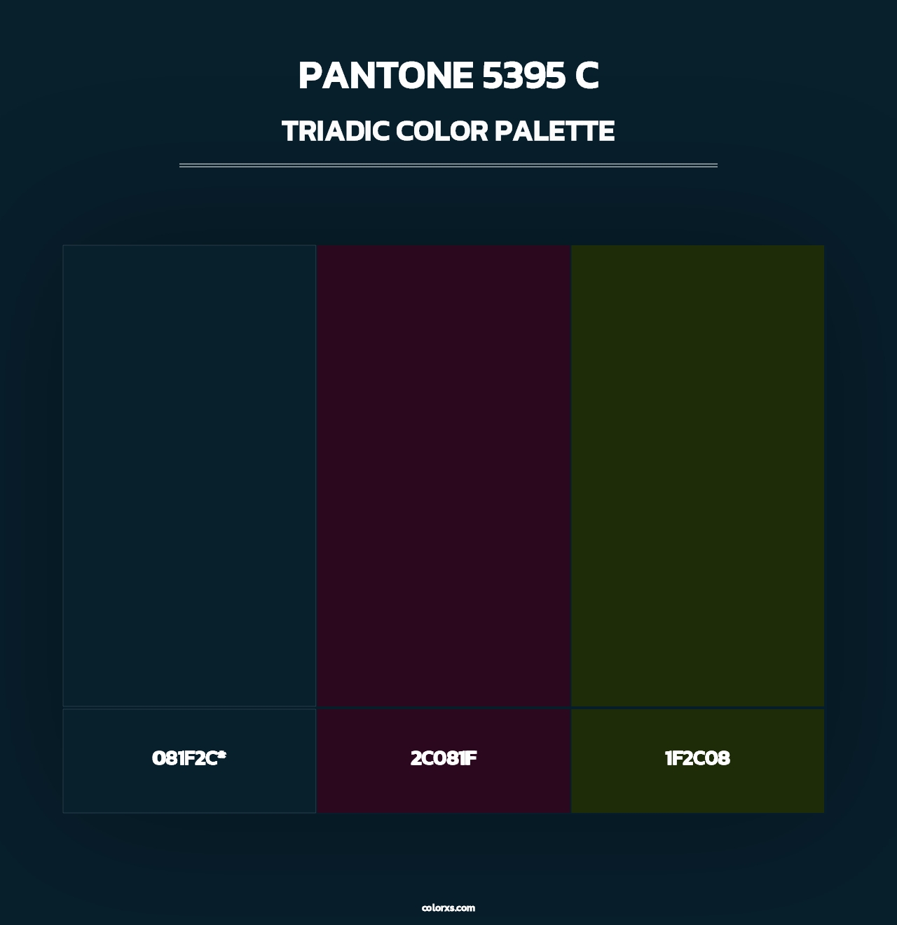 PANTONE 5395 C - Triadic Color Palette