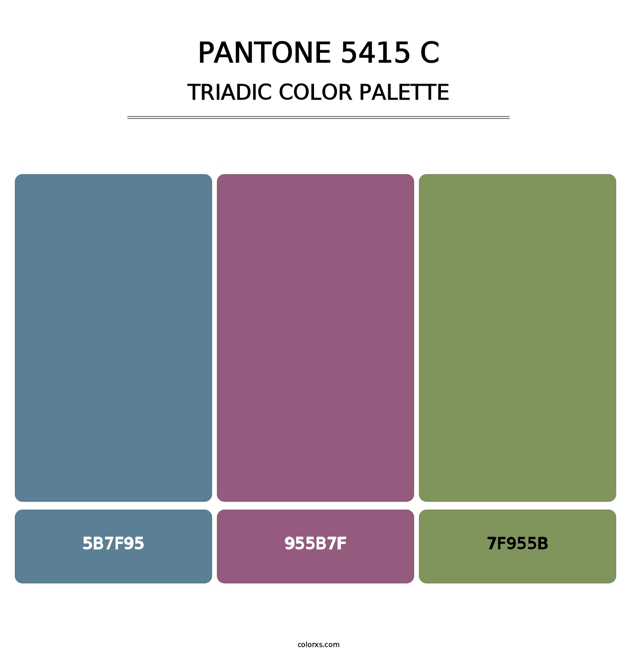 PANTONE 5415 C - Triadic Color Palette