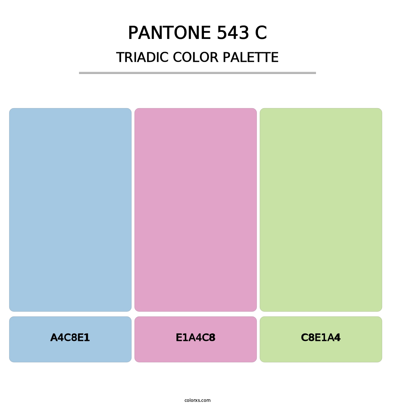 PANTONE 543 C - Triadic Color Palette