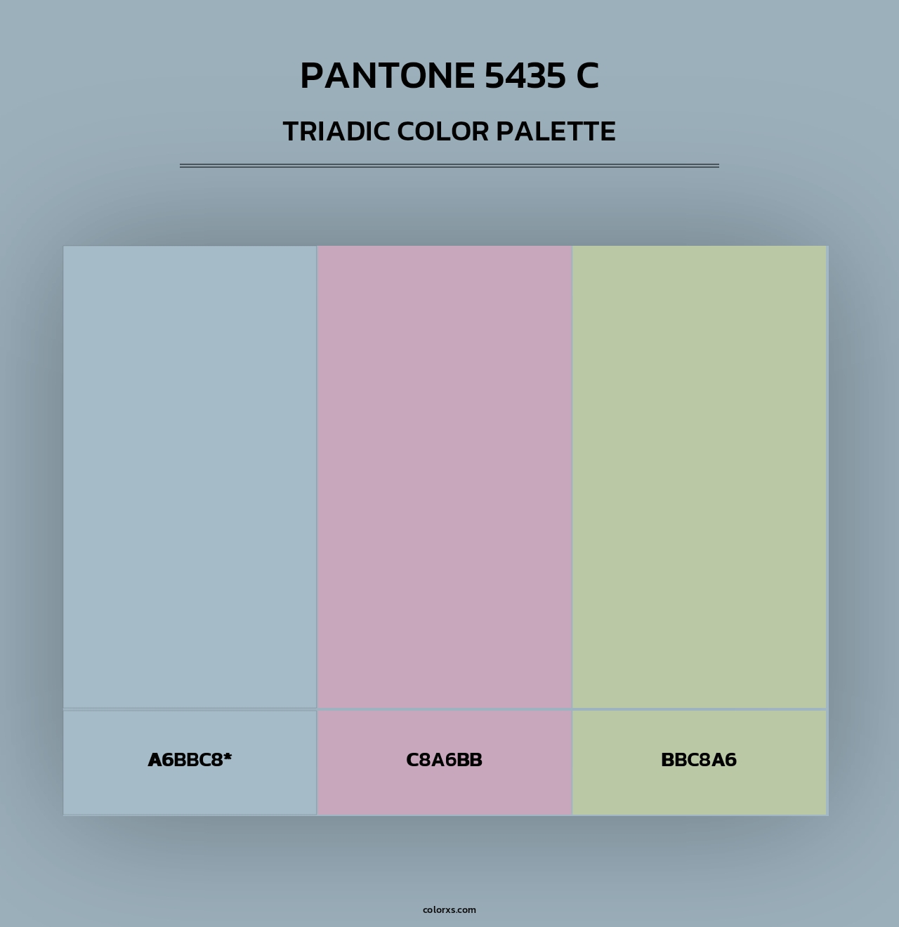 PANTONE 5435 C - Triadic Color Palette