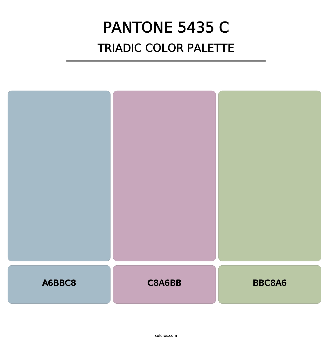 PANTONE 5435 C - Triadic Color Palette