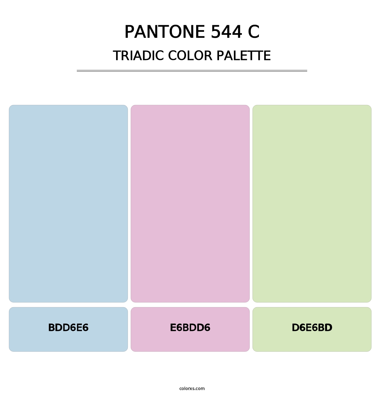 PANTONE 544 C - Triadic Color Palette