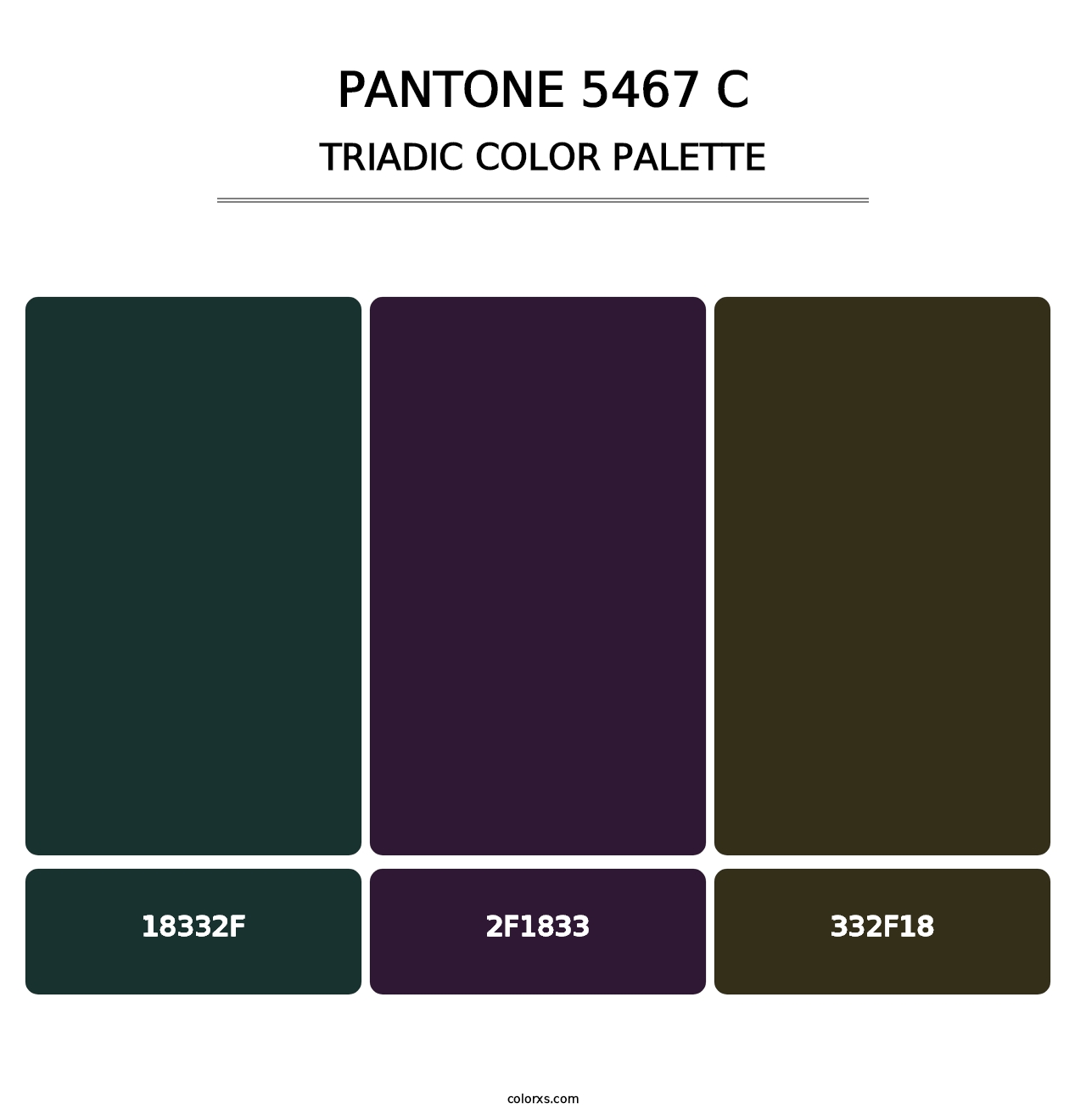 PANTONE 5467 C - Triadic Color Palette