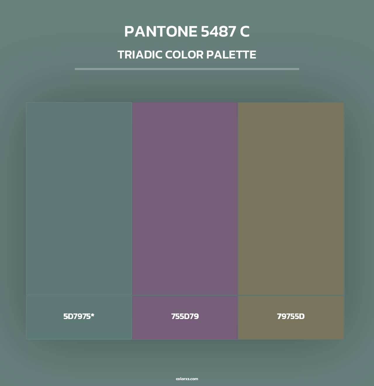 PANTONE 5487 C - Triadic Color Palette