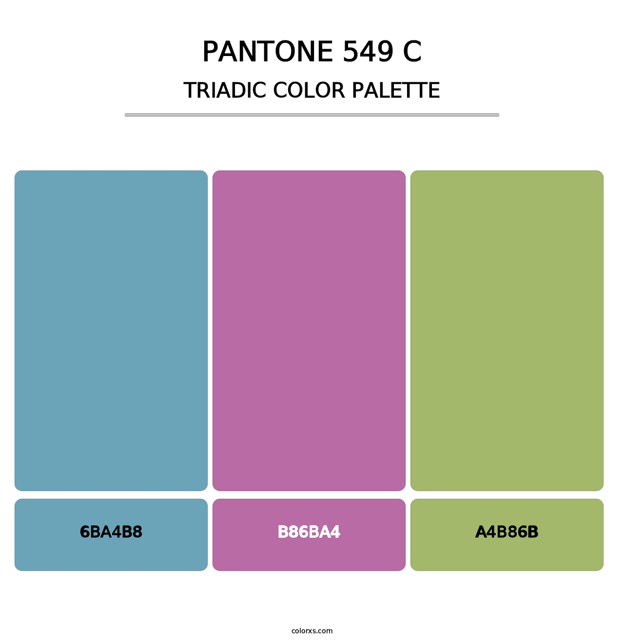 PANTONE 549 C - Triadic Color Palette
