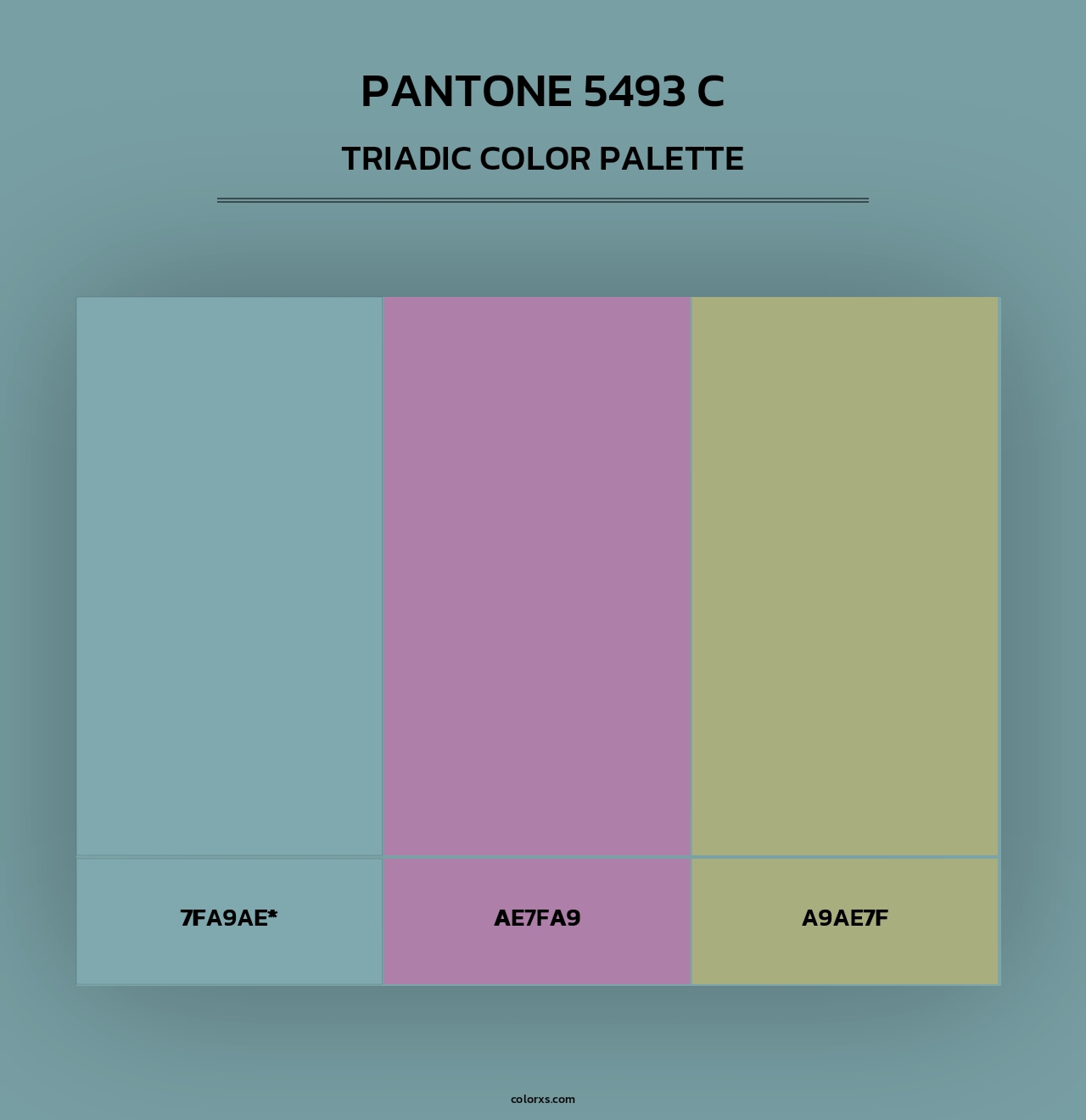 PANTONE 5493 C - Triadic Color Palette