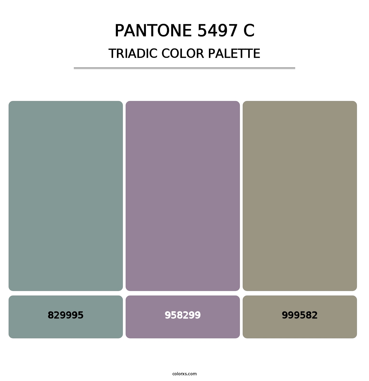 PANTONE 5497 C - Triadic Color Palette