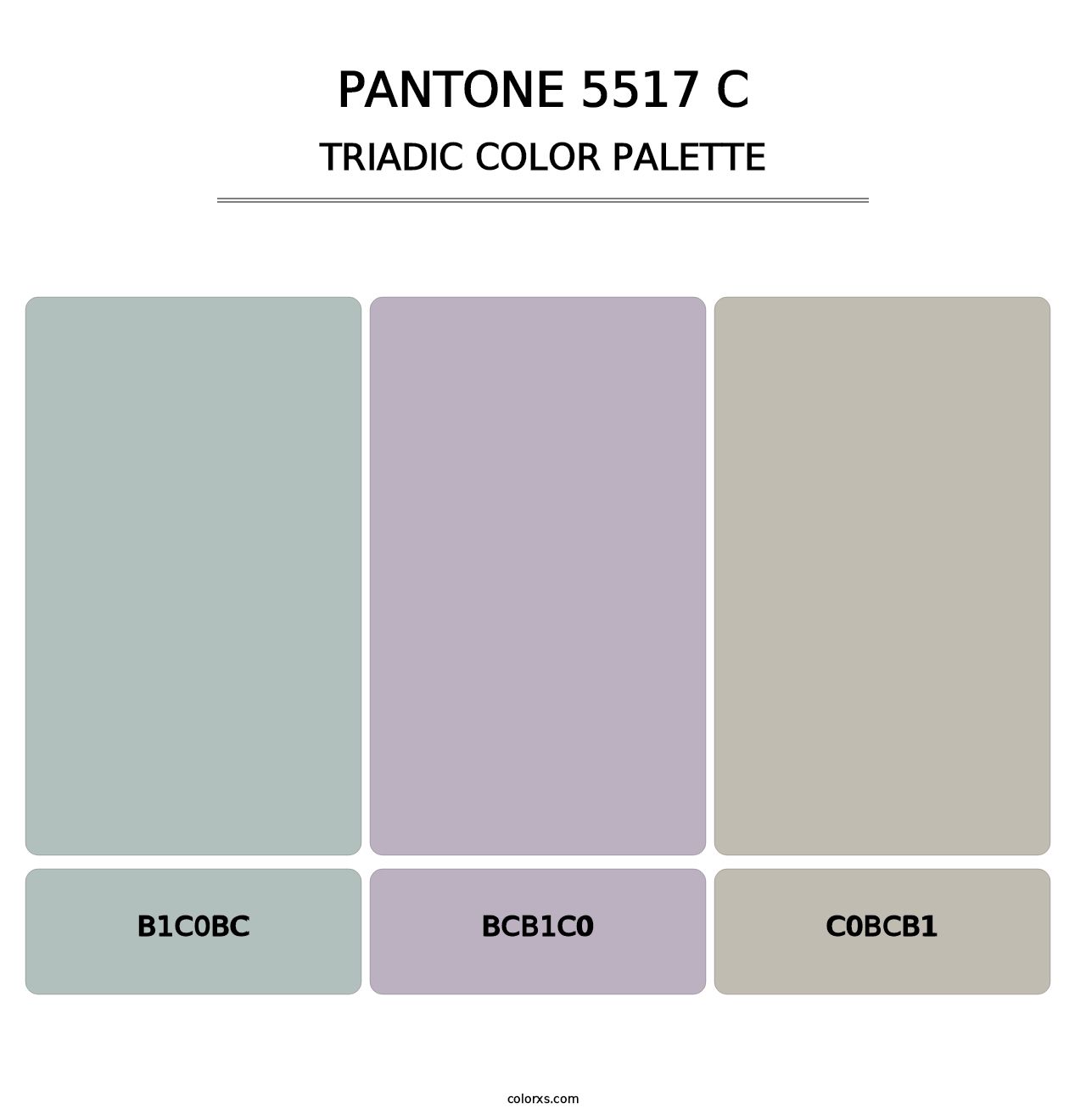 PANTONE 5517 C - Triadic Color Palette