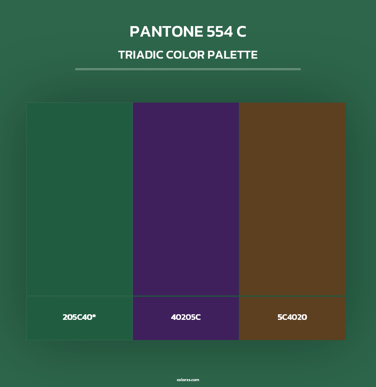 PANTONE 554 C - Triadic Color Palette