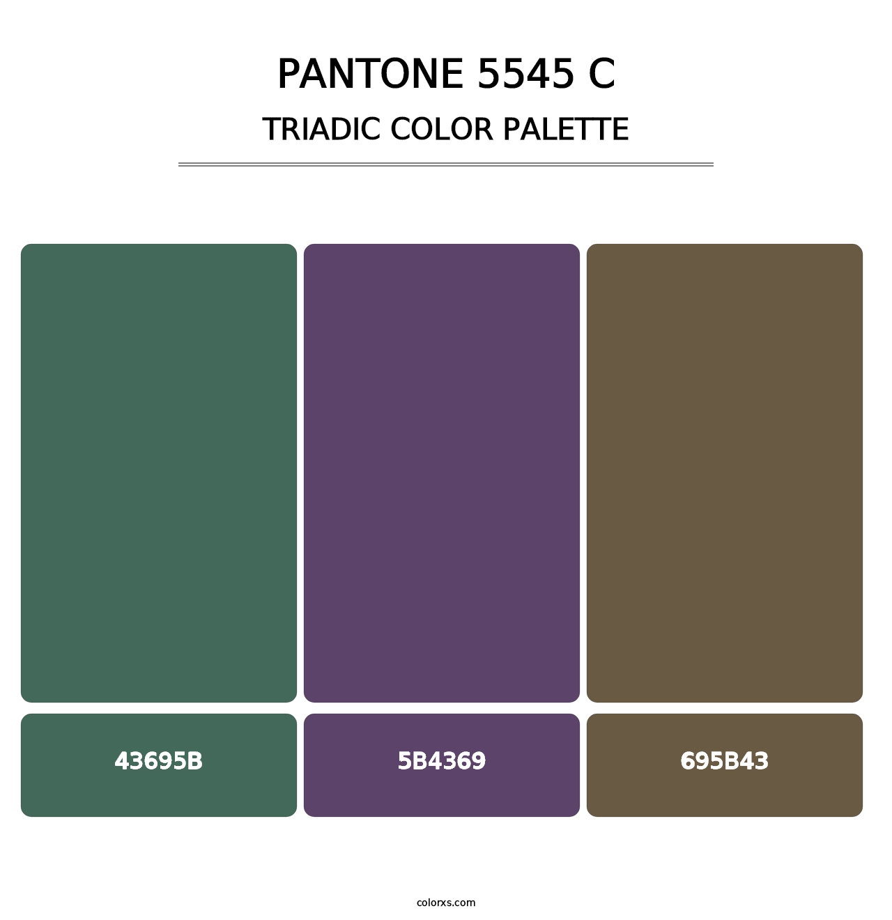 PANTONE 5545 C - Triadic Color Palette