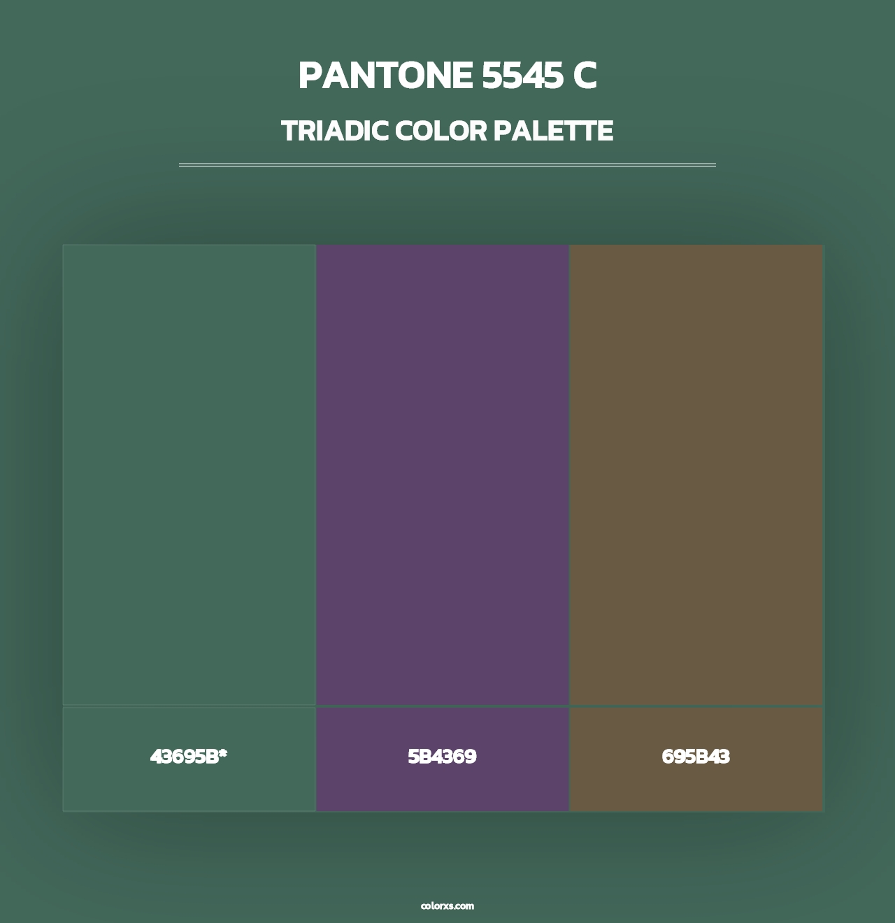 PANTONE 5545 C - Triadic Color Palette