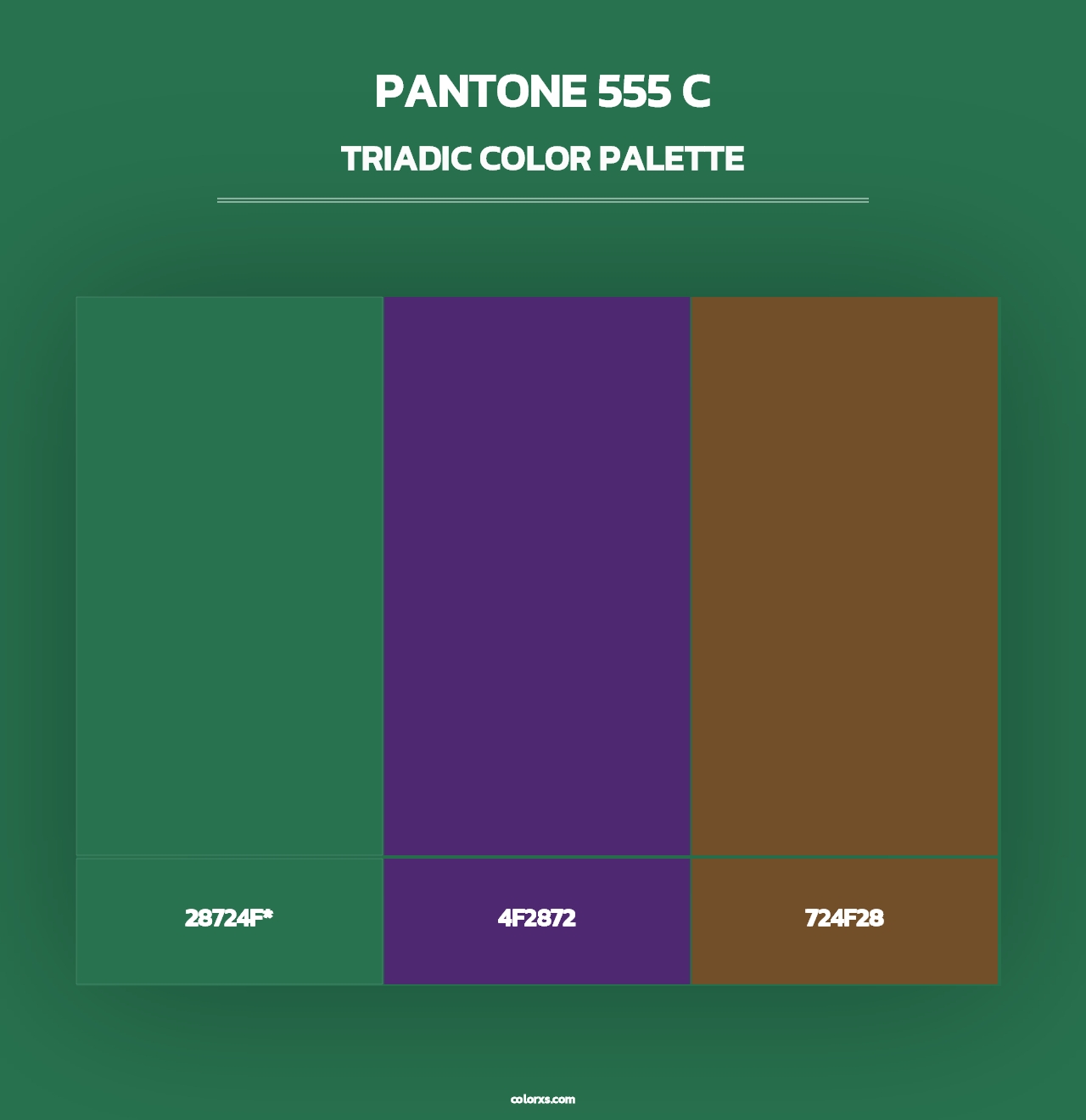 PANTONE 555 C - Triadic Color Palette