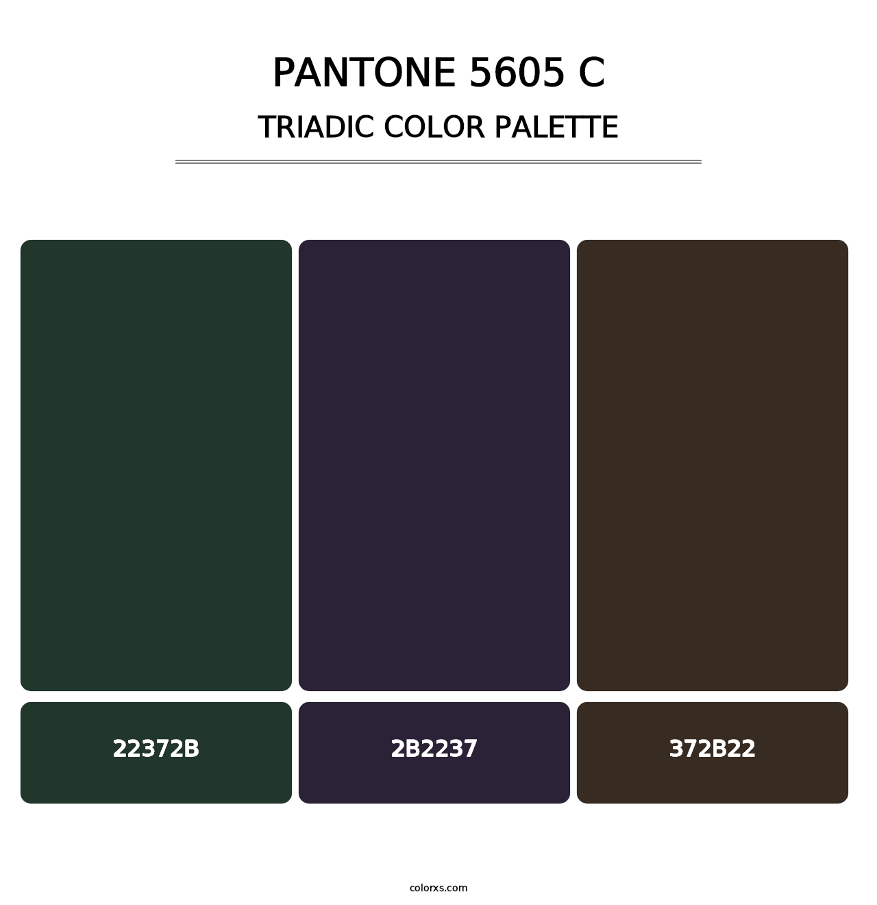PANTONE 5605 C - Triadic Color Palette