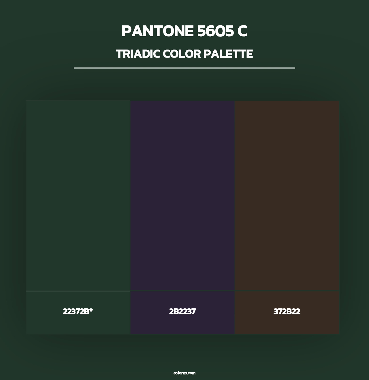 PANTONE 5605 C - Triadic Color Palette