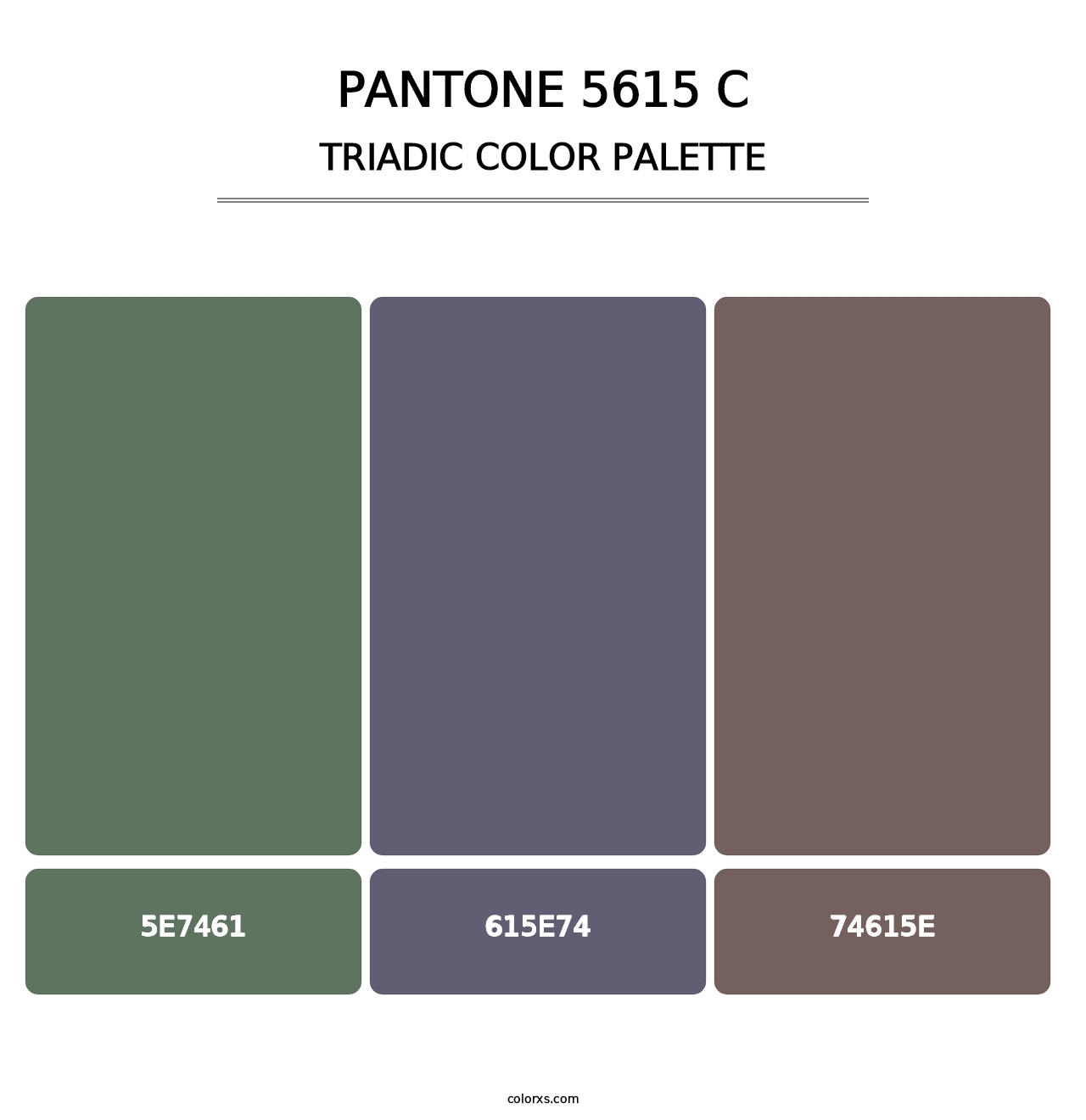 PANTONE 5615 C - Triadic Color Palette