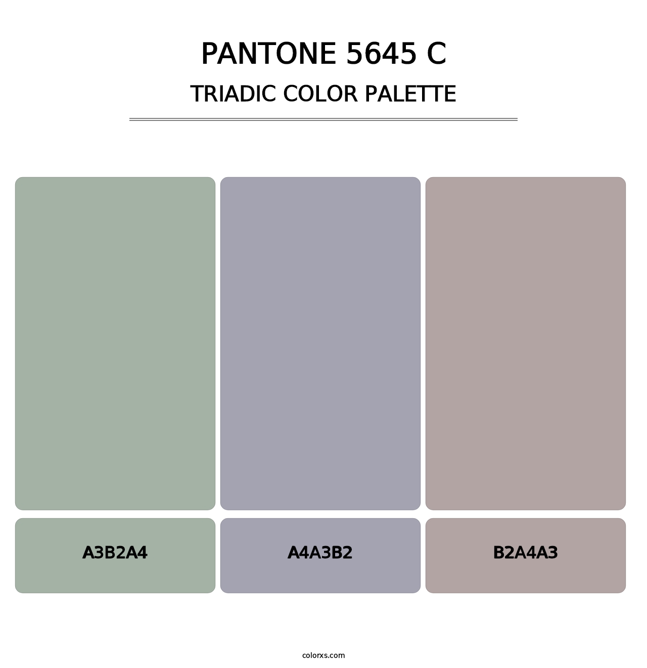 PANTONE 5645 C - Triadic Color Palette