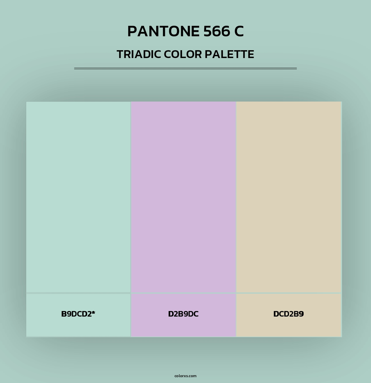 PANTONE 566 C - Triadic Color Palette