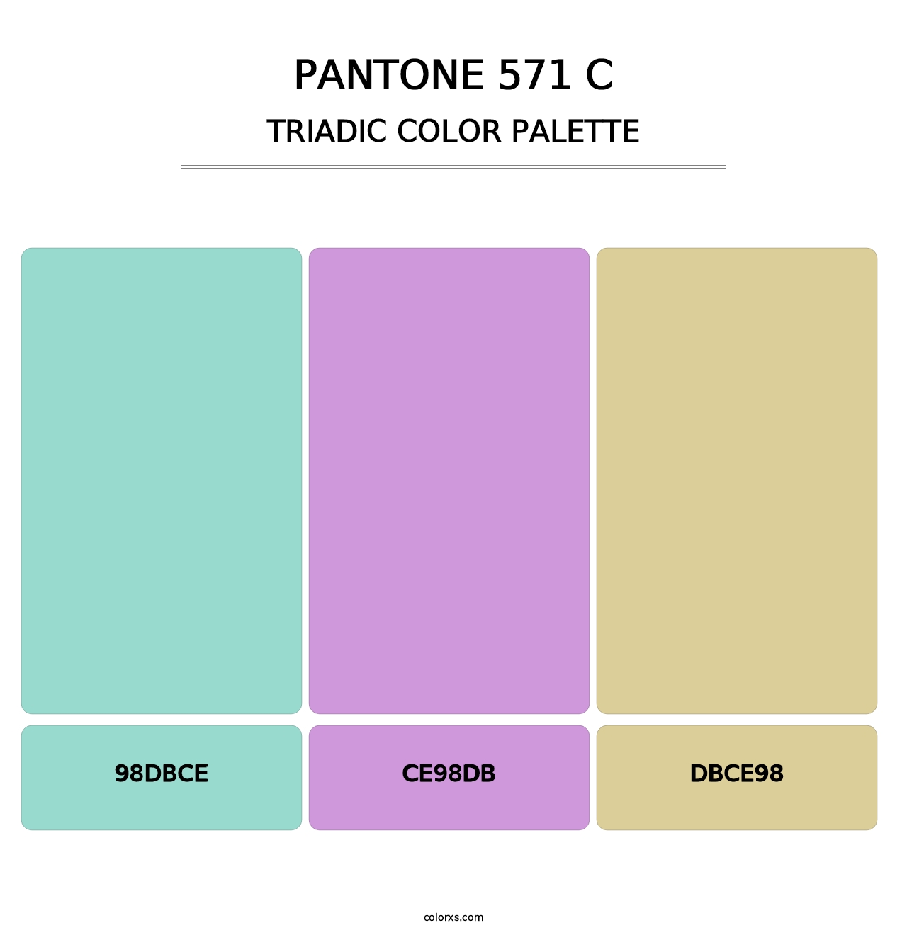 PANTONE 571 C - Triadic Color Palette