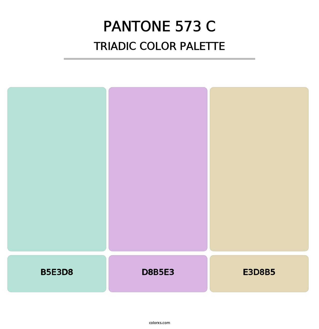 PANTONE 573 C - Triadic Color Palette