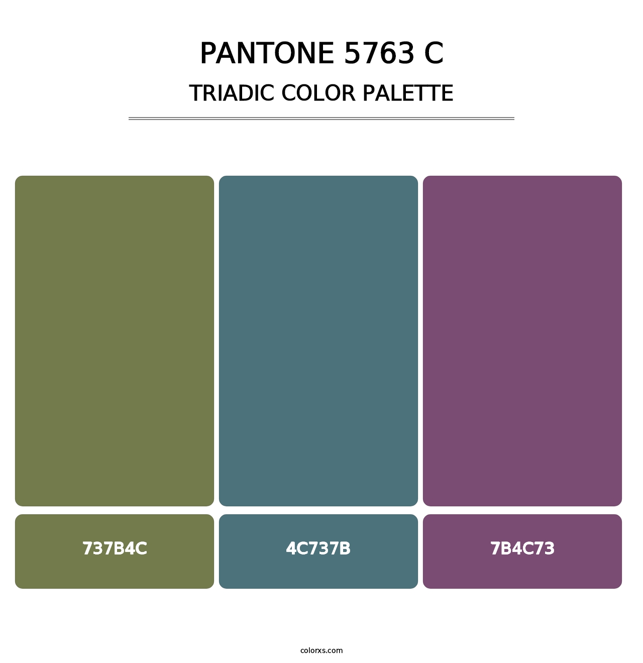 PANTONE 5763 C - Triadic Color Palette