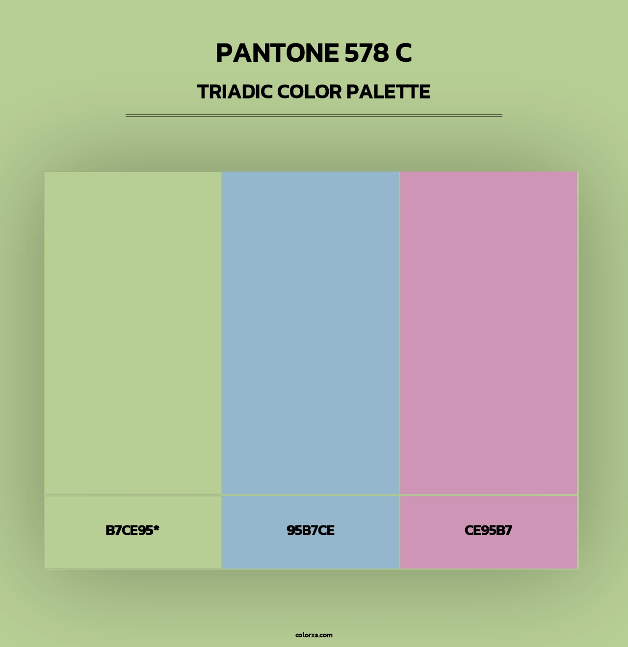 PANTONE 578 C - Triadic Color Palette