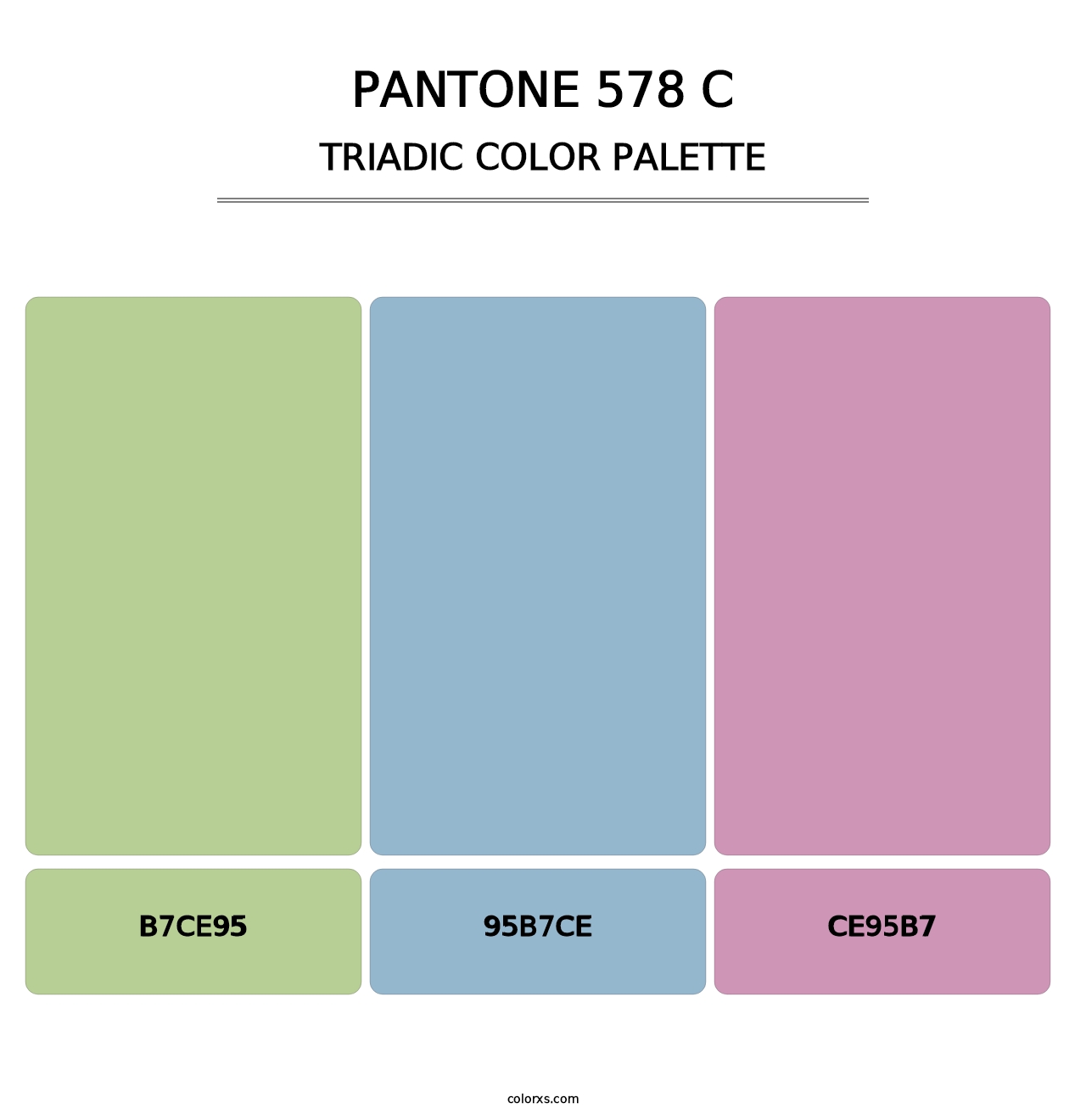 PANTONE 578 C - Triadic Color Palette