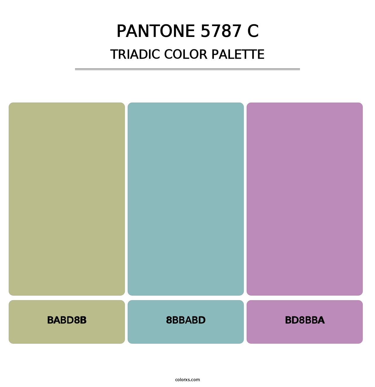 PANTONE 5787 C - Triadic Color Palette