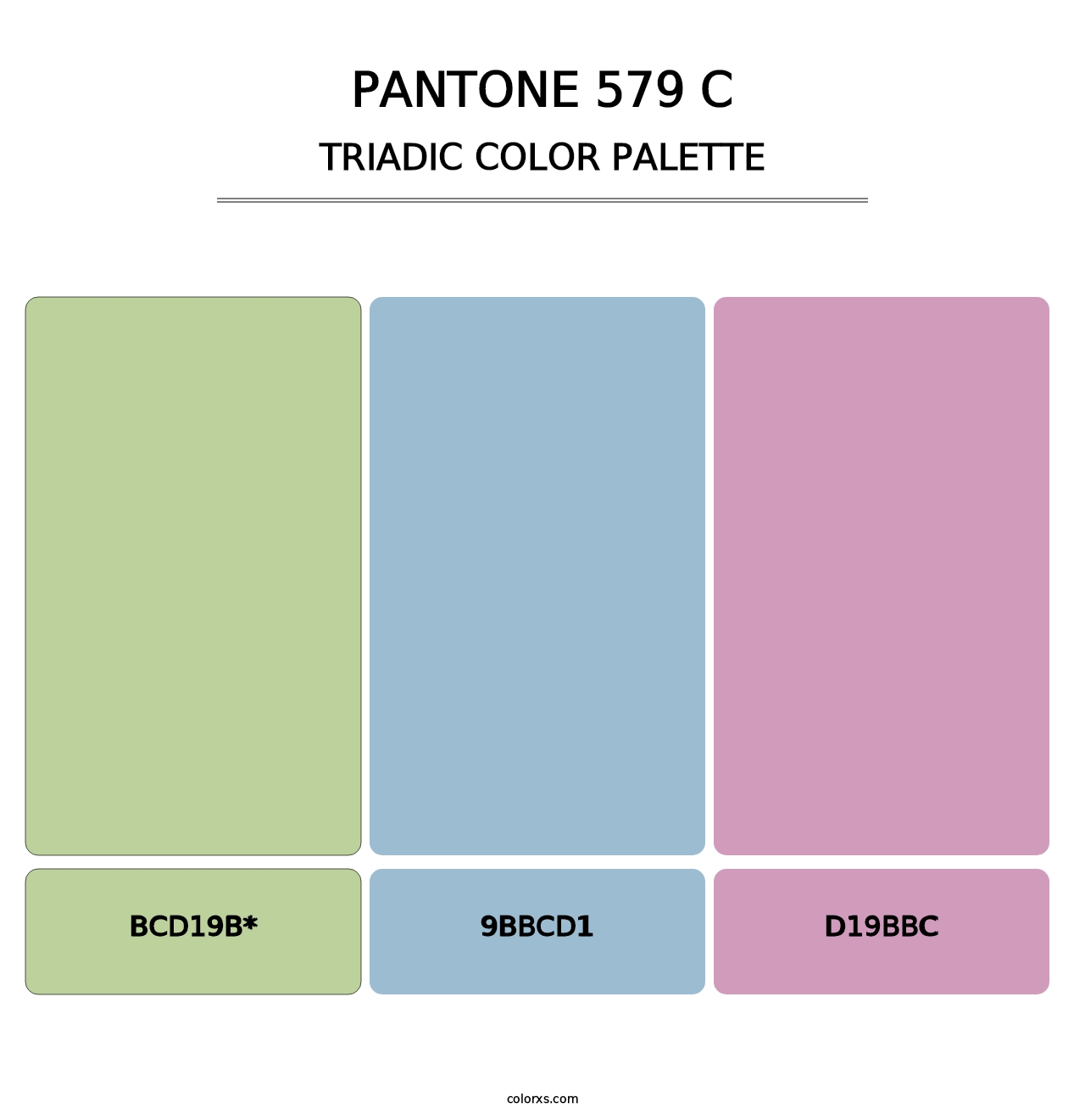 PANTONE 579 C - Triadic Color Palette