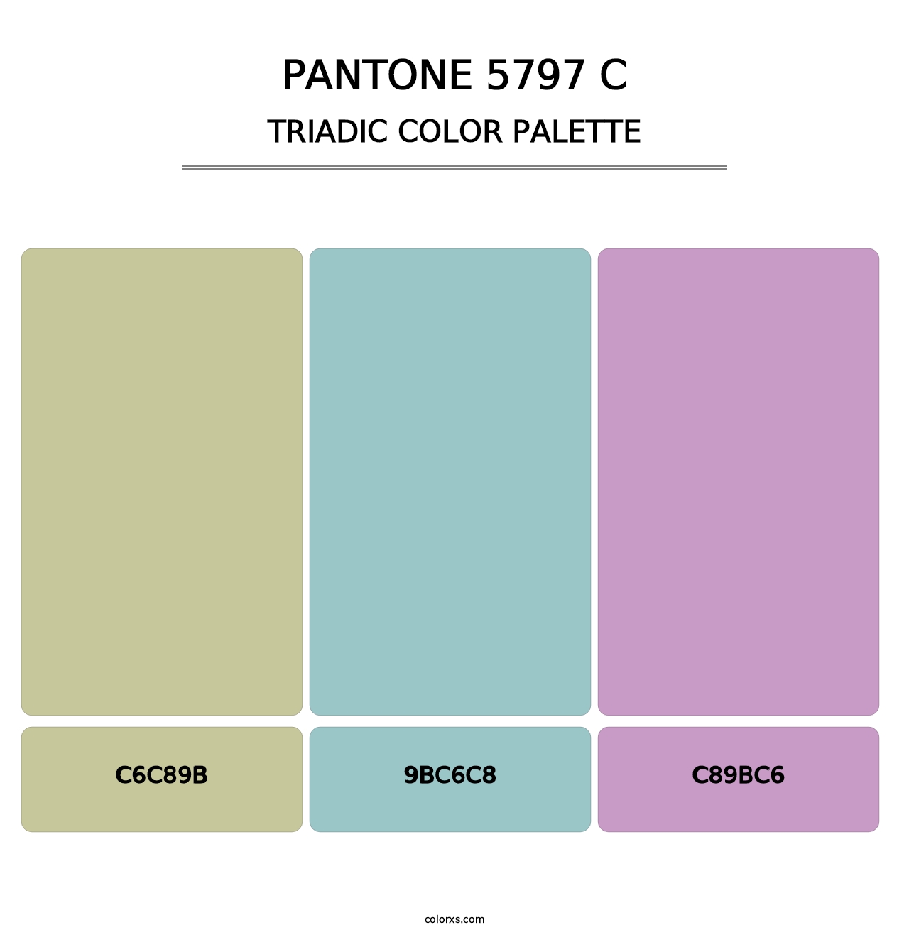 PANTONE 5797 C - Triadic Color Palette