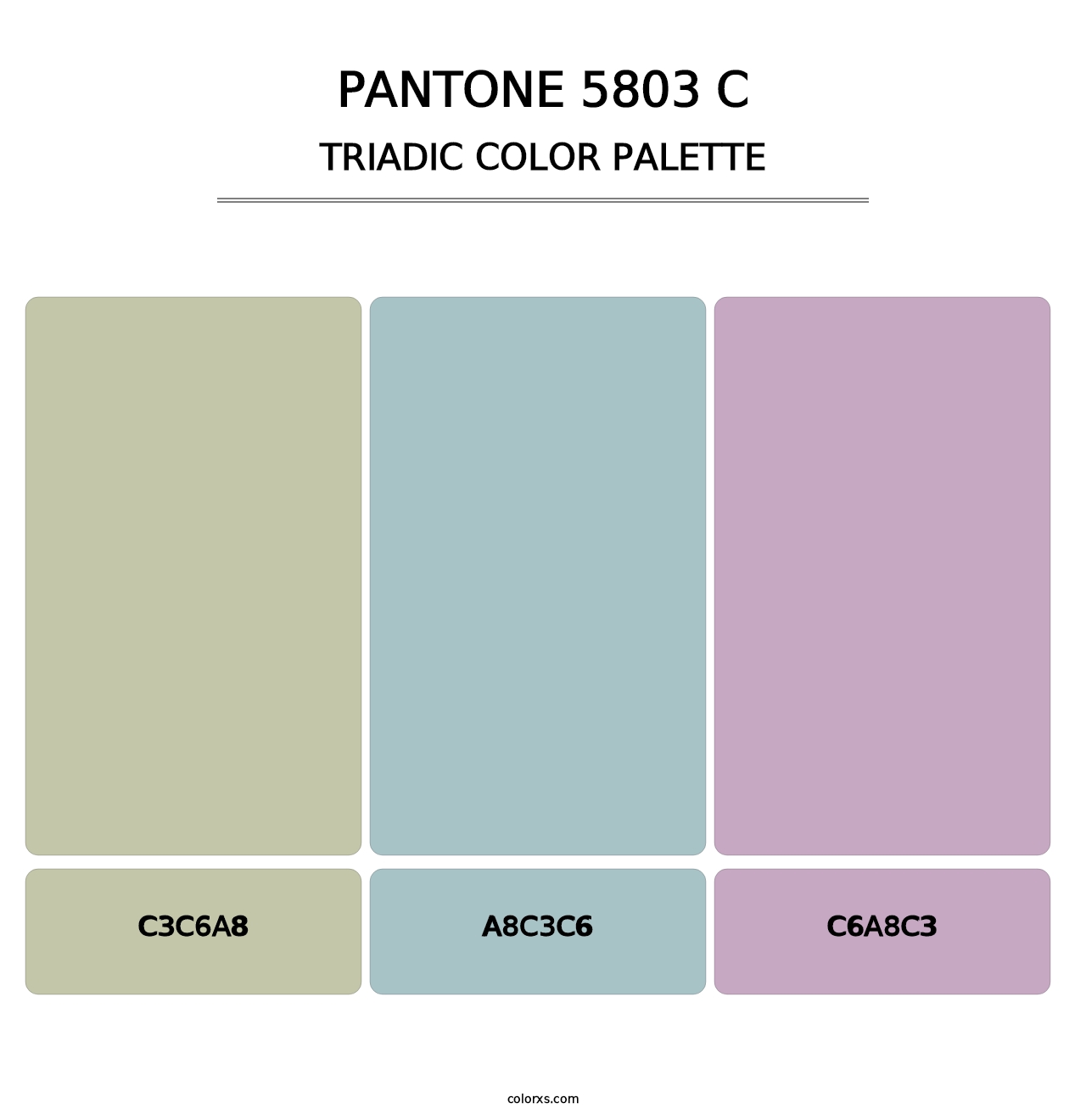 PANTONE 5803 C - Triadic Color Palette