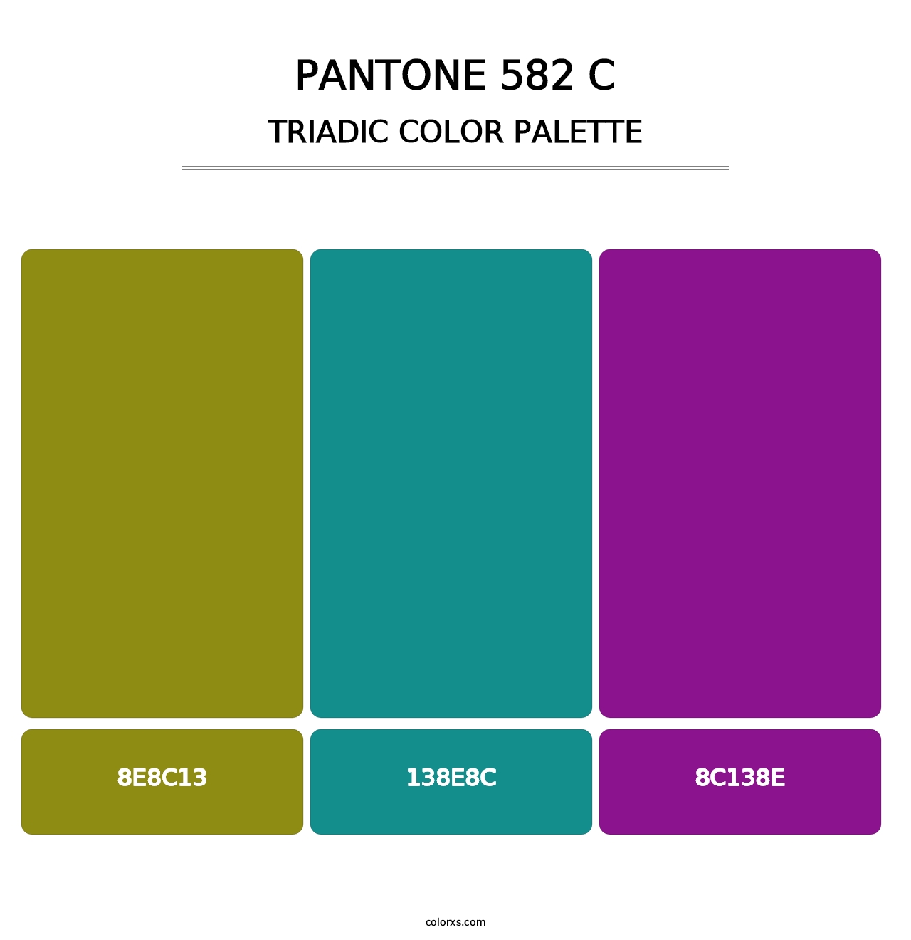 PANTONE 582 C - Triadic Color Palette