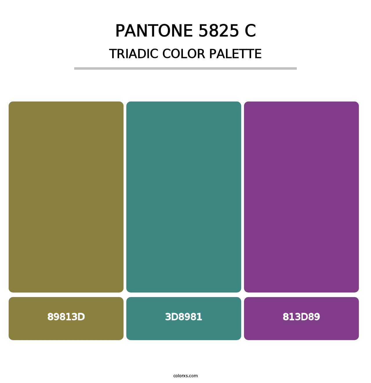 PANTONE 5825 C - Triadic Color Palette