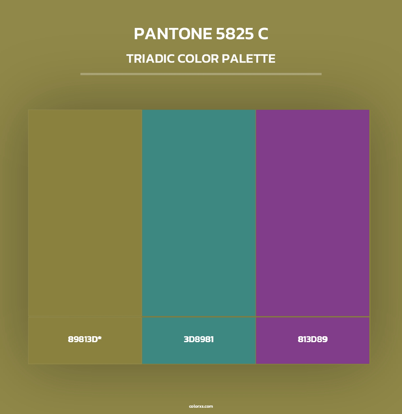 PANTONE 5825 C - Triadic Color Palette