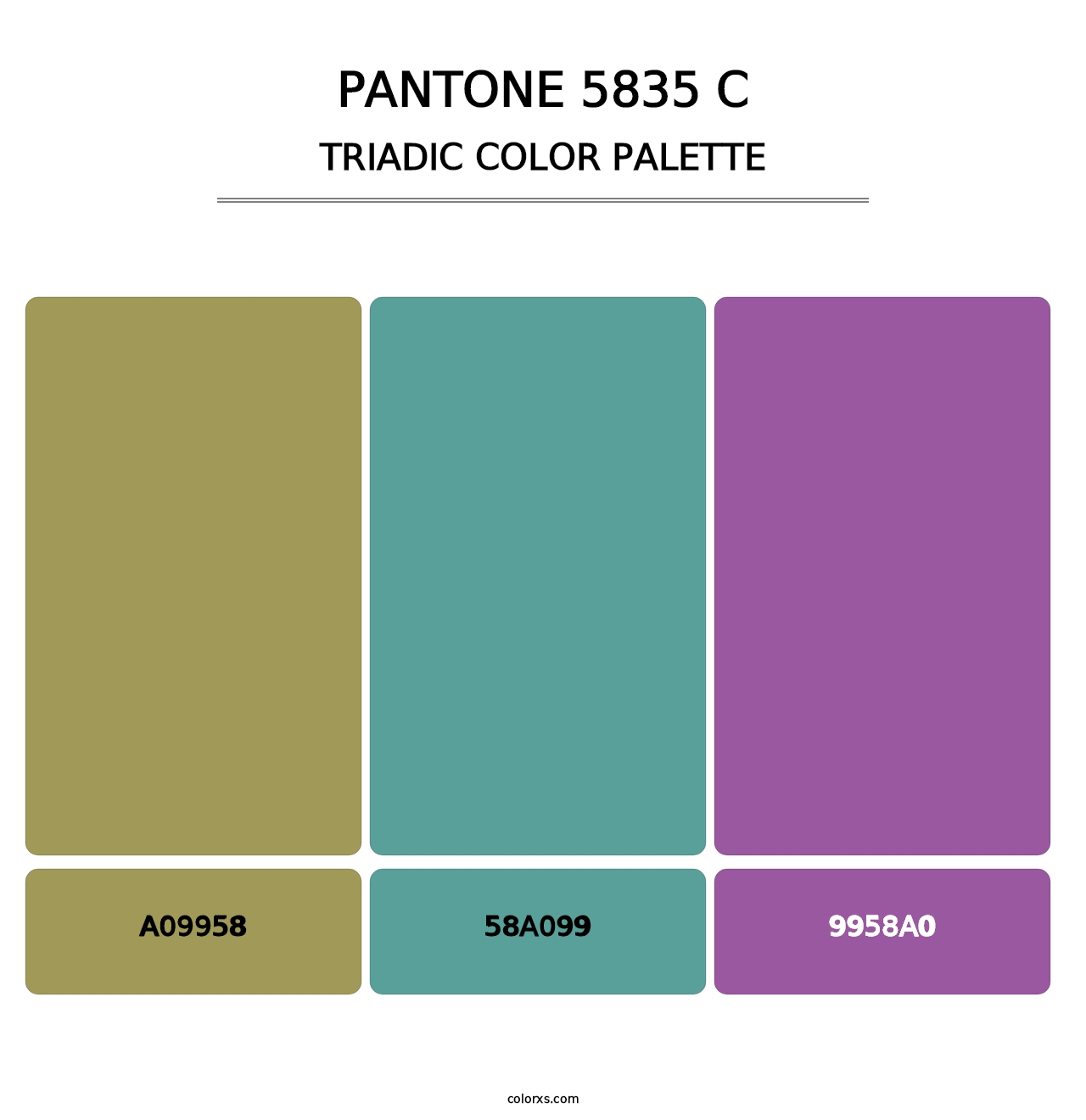 PANTONE 5835 C - Triadic Color Palette