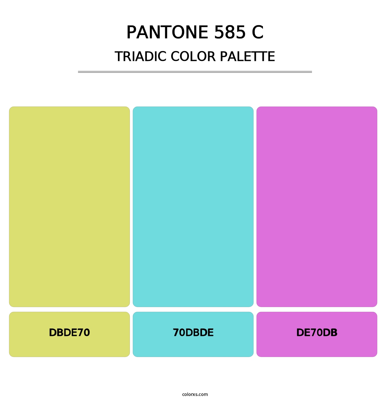 PANTONE 585 C - Triadic Color Palette