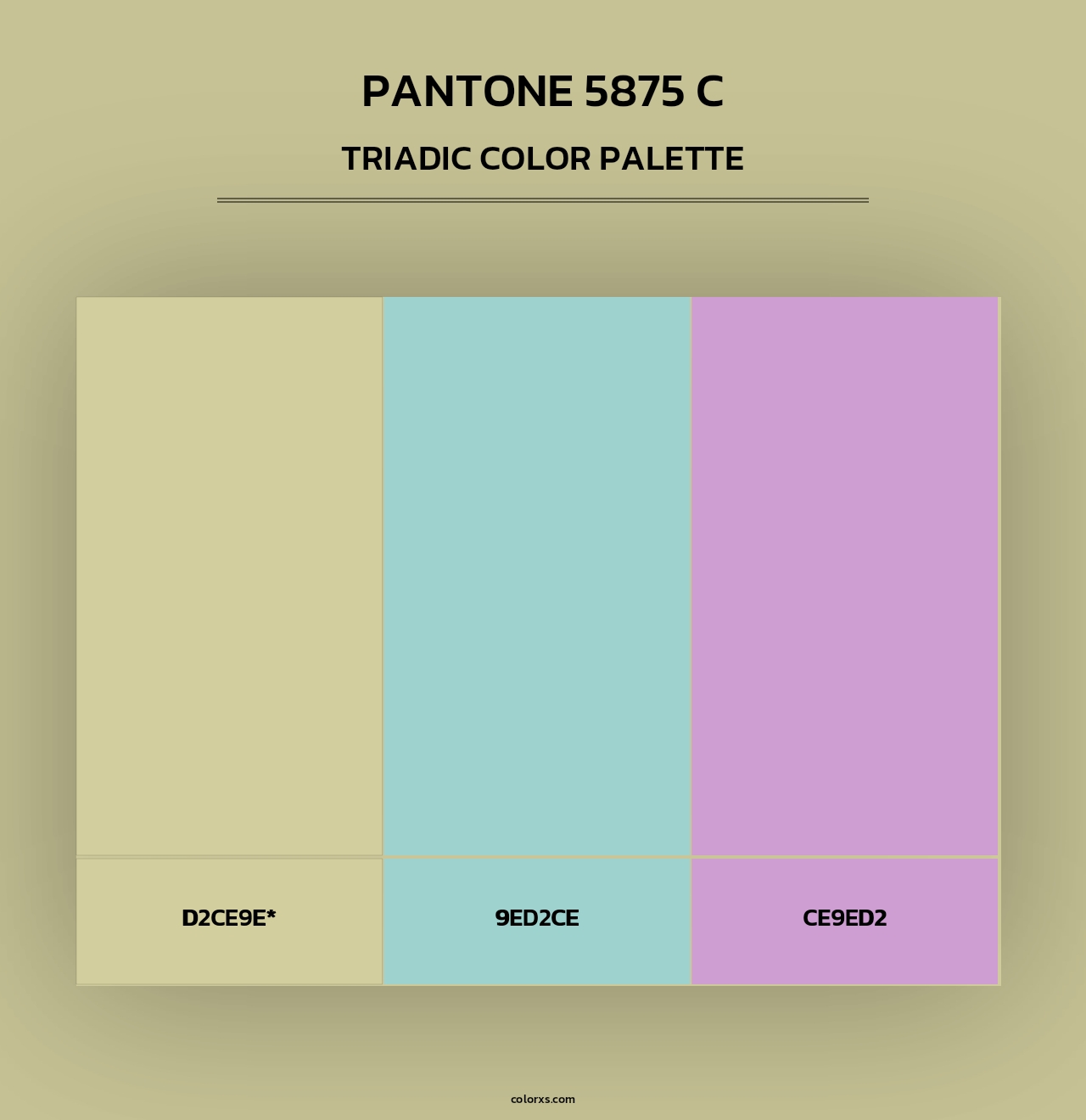 PANTONE 5875 C - Triadic Color Palette