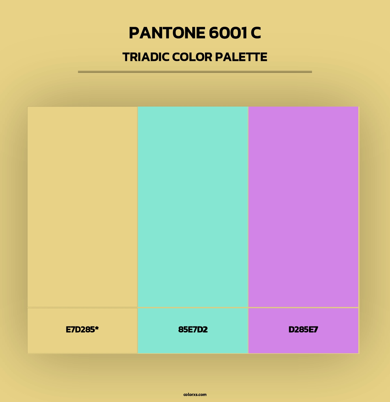 PANTONE 6001 C - Triadic Color Palette