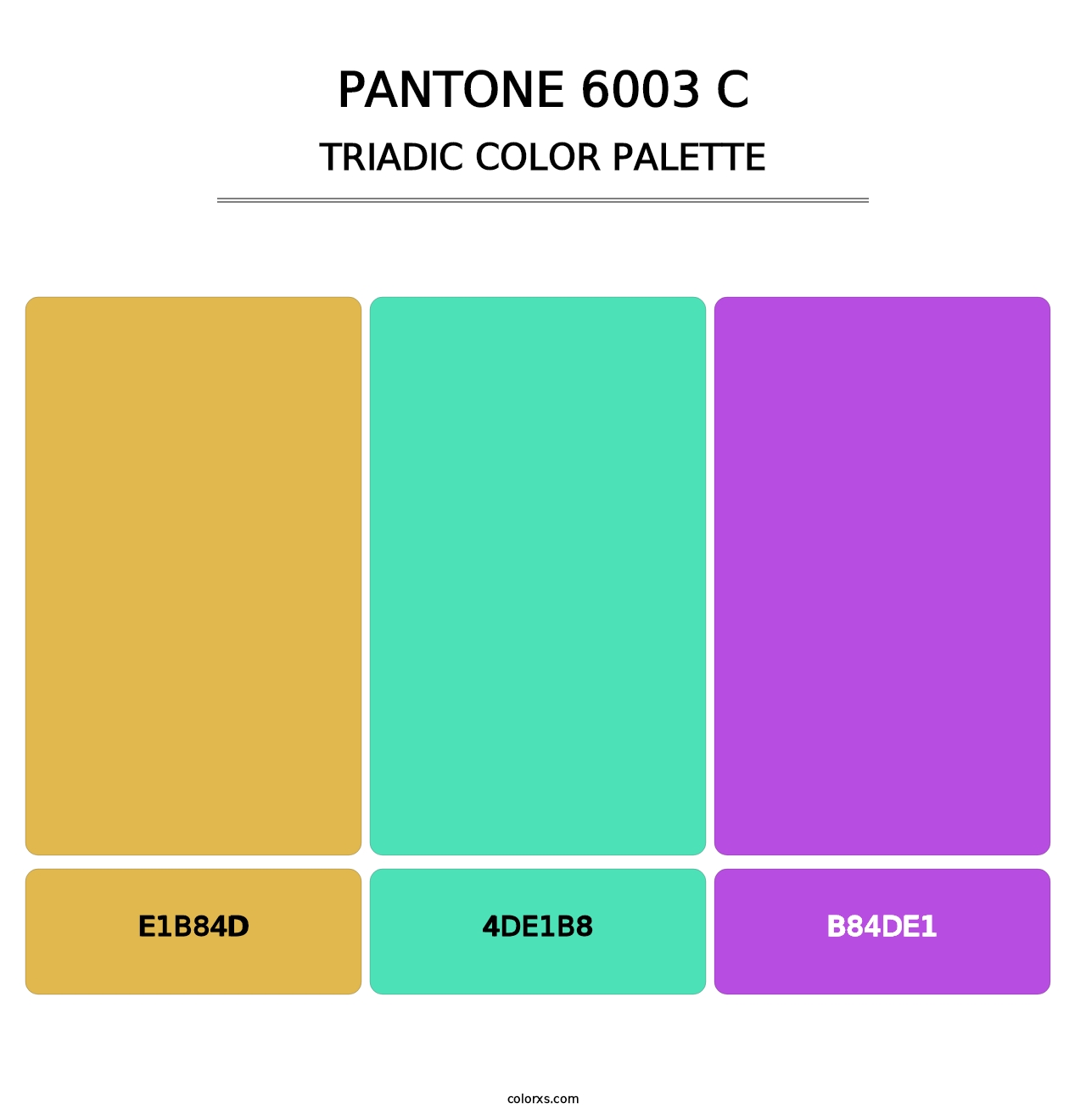 PANTONE 6003 C - Triadic Color Palette