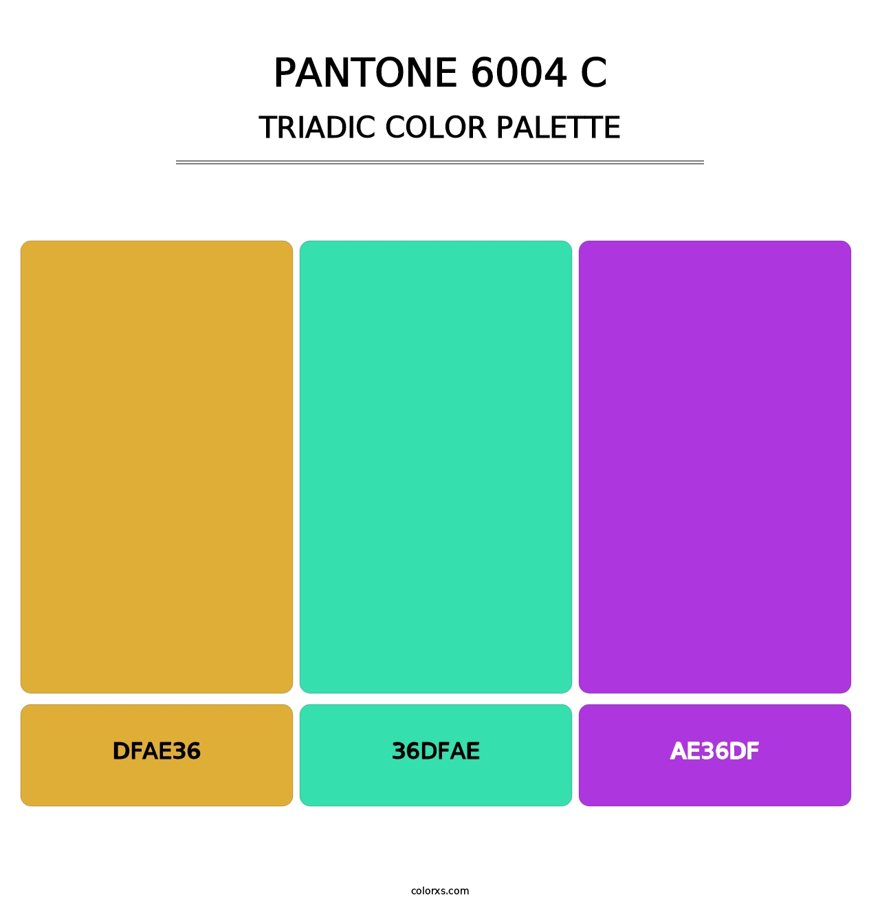 PANTONE 6004 C - Triadic Color Palette